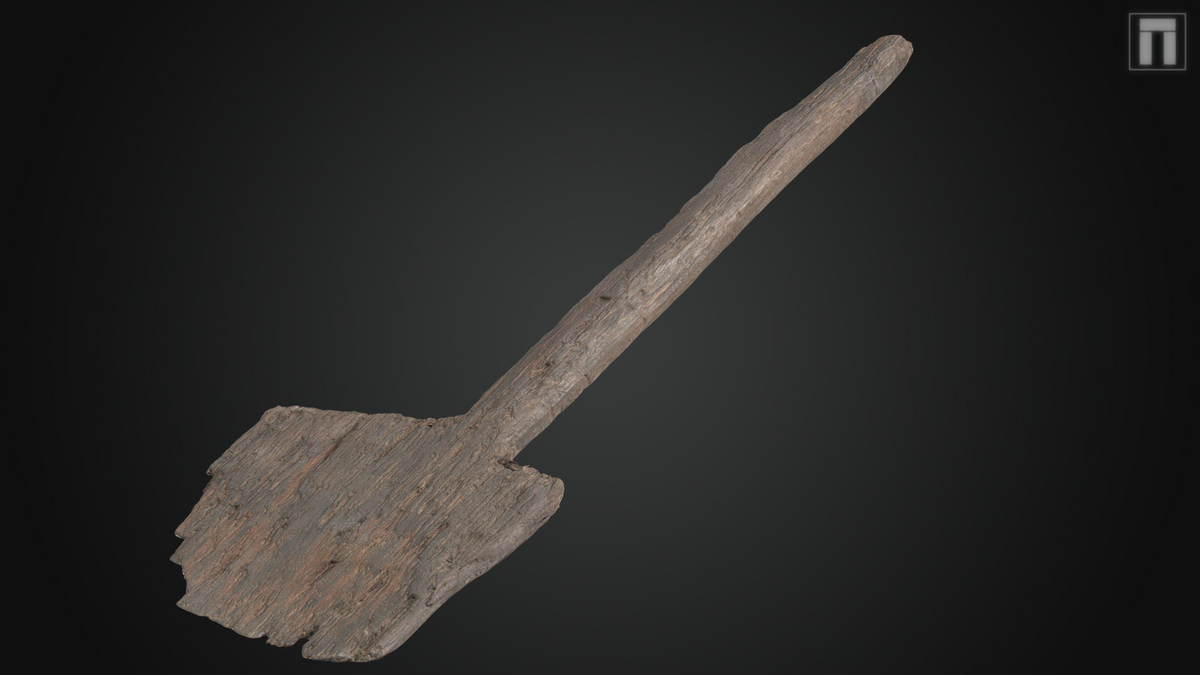 3d rendering of a wooden tool