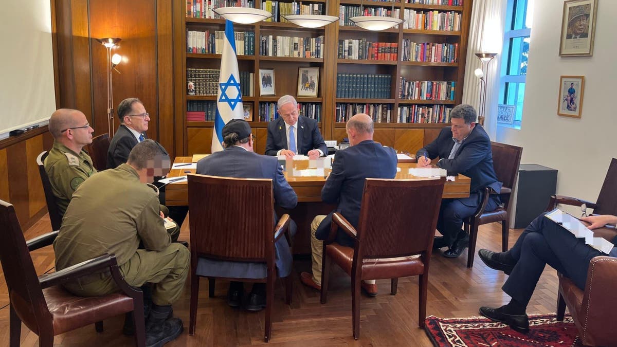 Israeli Prime Minister Benjamin Netanyahu during his telephone call with President Biden earlier this month, where Israel's response to Iran was reportedly discussed.