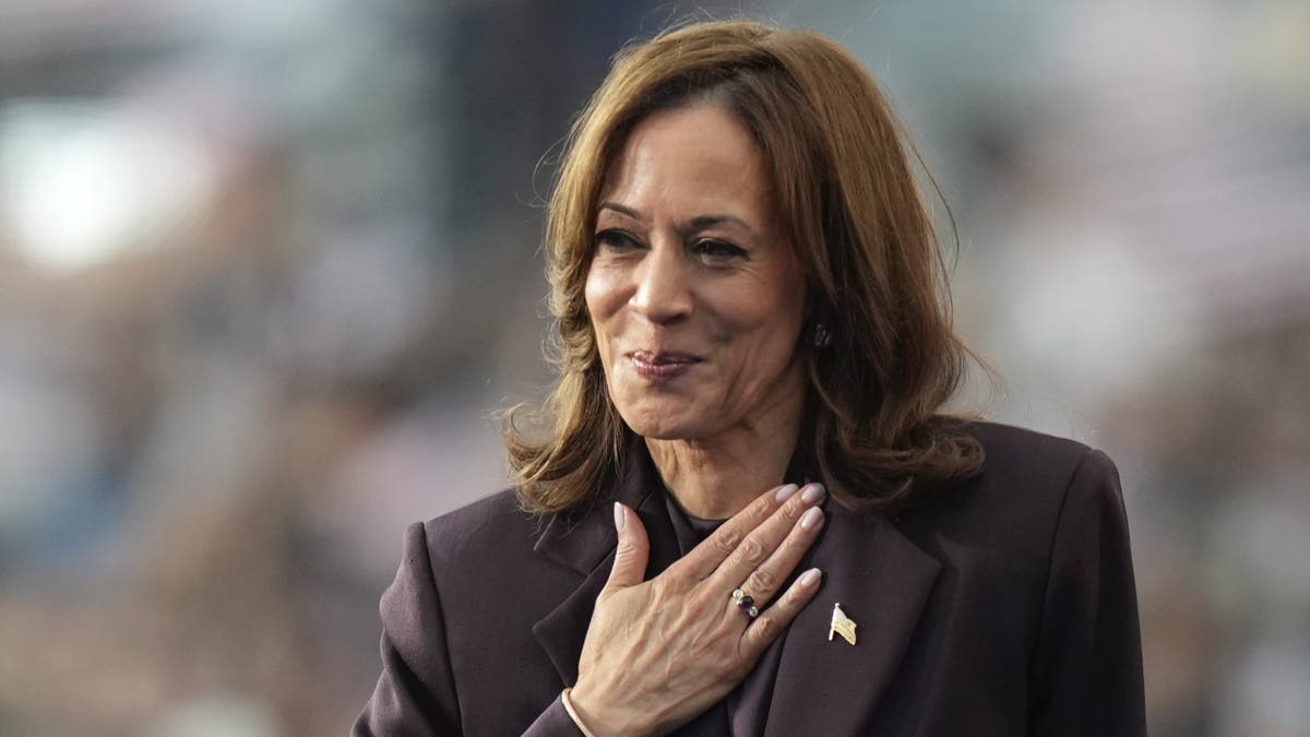 Vice President Kamala Harris gestures as she delivers a concession speech for the 2024 presidential election, Wednesday, on the campus of Howard University in Washington, D.C.