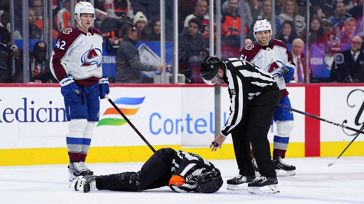 Mitch Dunning on the ice