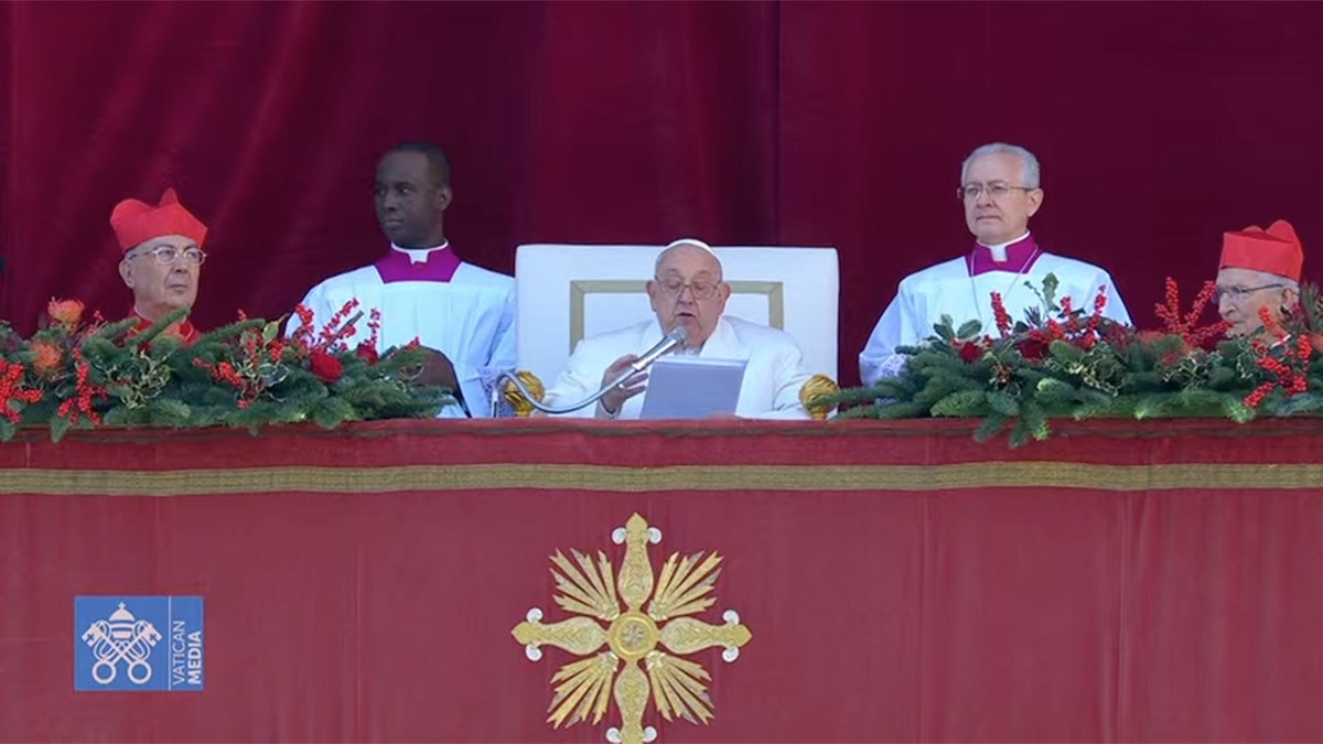 Pope Francis at Vatican balcony Christmas 2024