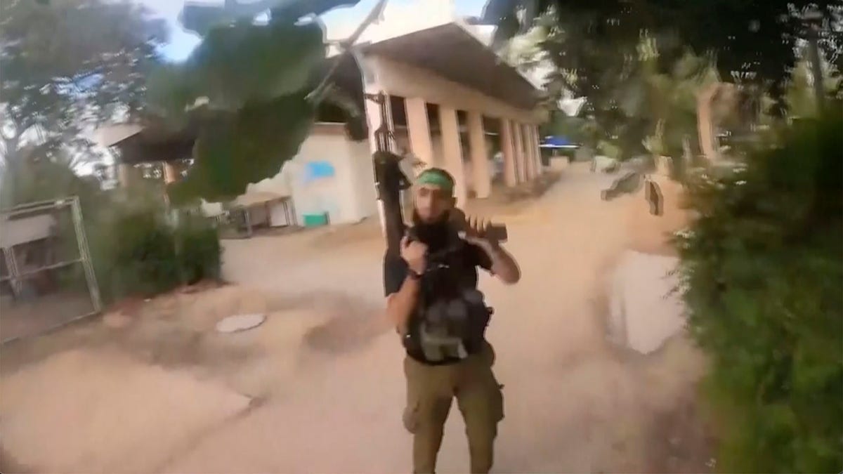 Hamas terrorists inside Israel during attack