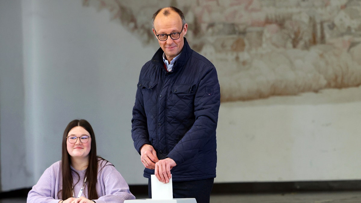 German exit polls show opposition leader Friedrich Merz’s conservatives leading in the election.