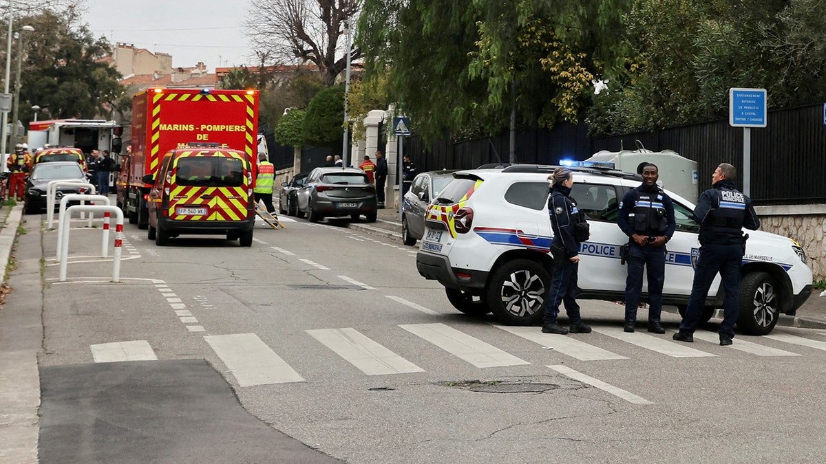 Authorities outside Russian consulate in France